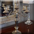 S03. Five-lights silverplate candelabra. 